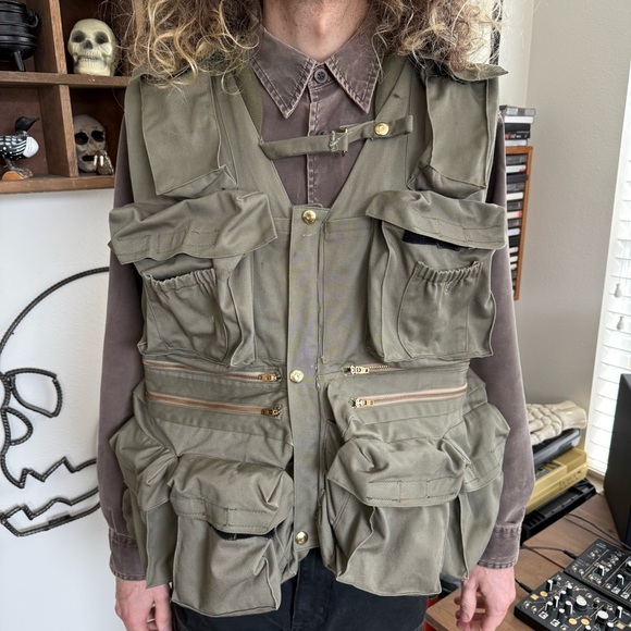 Vintage Other - Vintage 60s 70s Handmade Green Tactical Fishing Vest ~ Size Large